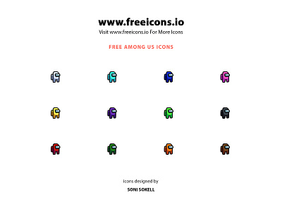 free among us icons design free icons freeicons icon illustration svg logo ui vector logo web website