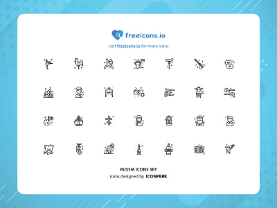 Russia Icon Set branding design free icons icon illustration logo ui vector vector logo web