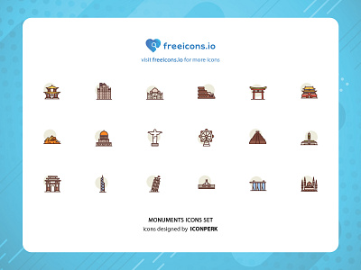 Monuments Icon Set