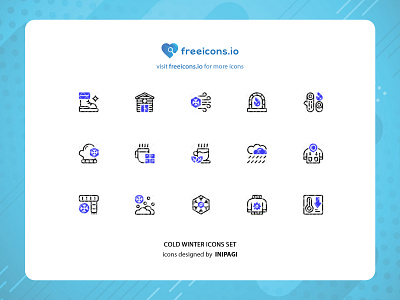 COLD WINTER ICON SET branding design free icons icon illustration logo ui vector vector logo web wintericons