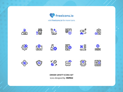 Driver Safety Icon Set