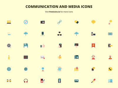 COMMUNICATION AND MEDIA ICONS