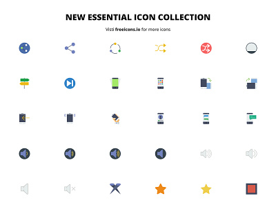 New essential icons collection app branding design flat free icons freeicons icon illustration ios logo svg logo ui ux vector vector logo web website