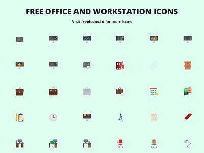 Free office and workstation icons app branding design flat free icons freeicons icon illustration ios logo svg logo ui ux vector vector logo web website