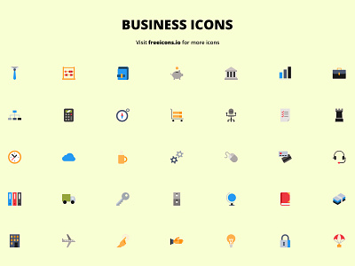 Business Icons app branding design free icons icon illustration ui ux vector web