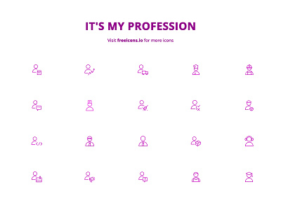 Job and profession Icons app branding design free icons freeicons icon illustration ios logo png logo svg logo ui ux vector vector logo web website