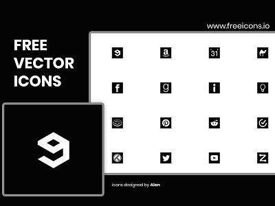 Free Vector Icons - designed by Alan alan app branding design flat free icons freeicons icon illustration ios ios icons logo png logo svg logo ui ux vector vector logo web website