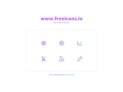 Science Icon Set - Mira Violet app design free icons freeicons icon illustration logo mira violet science science icon set svg logo ui vector vector logo web website