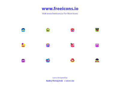 Square emojis app design free icons freeicons icon illustration uicon uiconcept vector vector logo web