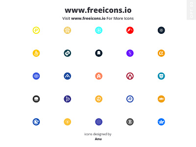 Cryptocurrency icons