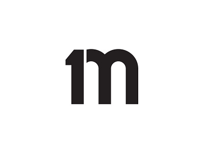 One Million ambigram branding design graphic id letters logo mark minimal minimalist monogram type