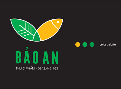 Bao An organic product and food design illustration logo