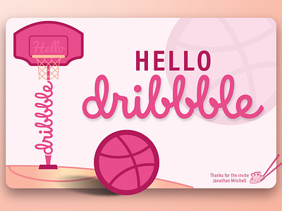 Hello Dribble! ball basketball dumpling first shot hello dribble hello world illustrator ux ux design vector welcome