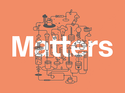 Illustrations & Branding for Matters journal branding design https:mattersjournal.com illustration type typography