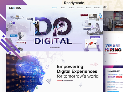 Contus New Home Page Design - #DoDigital branding contus design digital experience dodigital experience homepage landingpage ui user ux
