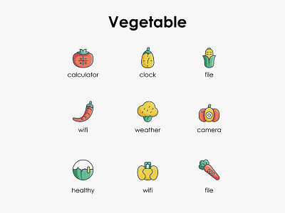 vegetable icon iconography illustrator vegetable
