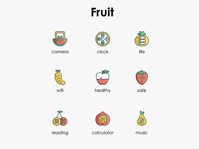 fruit fruit icon iconography illustrator