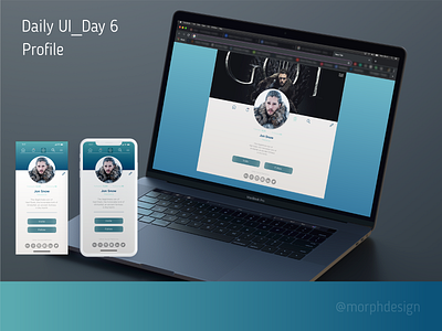 Daily UI_Day 6 - Profile App & Web