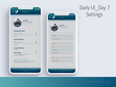 Daily UI_Day 7 - Settings app dailyui design ui ux