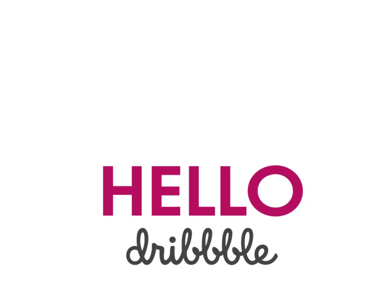 Hello dribbble animation animation 2d art branding design dribbble dribbble ball dribbble debut flat framination hello hello dribbble hello world illustration illustrator logo minimal typography vector web