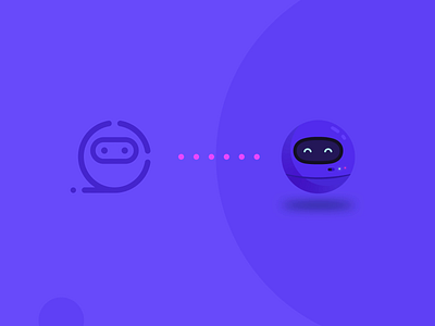 Brandhero design | Archee assistant bounce brand hero branding color cute design dots friendly graphic design hero icon illustration logo robot robotic process automation round rpa vector violet