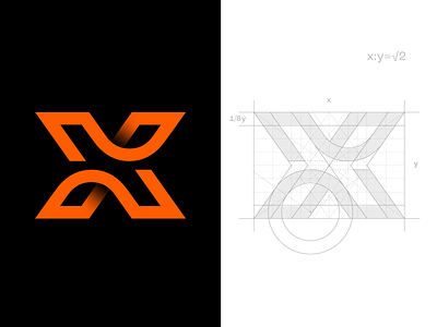 Product logo design | DataConsult black bold branding design design system digital product digital product logo expert gradient graphic design icon logo massive orange product product logo typography vector x letter