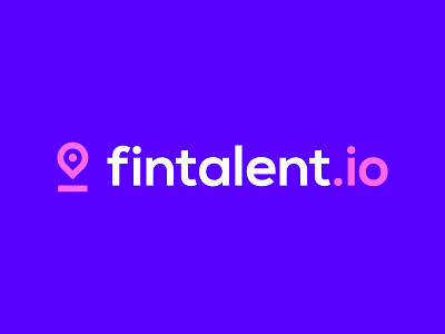 Logo design for hiring platform | Fintalent.io branding design geometric graphic design logo logo design minimal pink simple typography vector violet