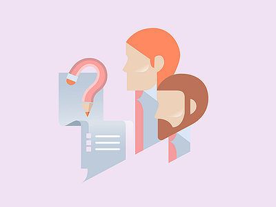 Questioning of personnel design flat illustration vector