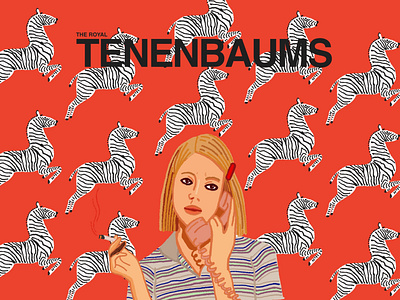 Margot Tenenbaum art character design girl illustration movie movie poster movie posters pattern pattern art pattern design