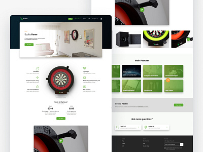 Scoliadarts - Home Product Page darts design desktop hero section interface landingpage photography productdesign ui user experience ux web website