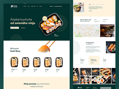 Zeleny ninja / Webdesign conpcet asian kitchen food restaurant slovak sushi web webdesign