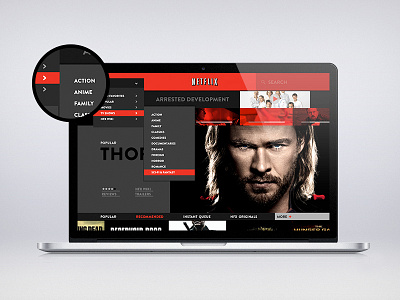 Netflix Home Detail netflix ui ux web