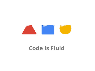Google Art Copy & Code - Code is Fluid art branding code colors copy fluid google icon layers liquid shapes stacking
