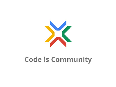 Google Art Copy & Code - Code is Community branding code colors combine copy google icon layers ribbon