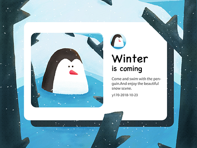 winter ui 插画 design