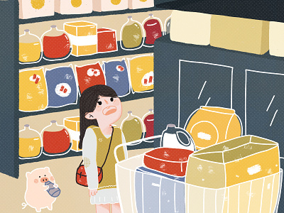 Weekend shopping illustration ui 插画