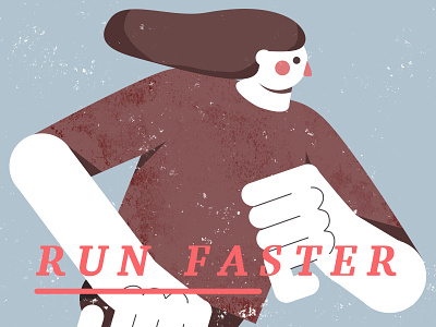 RUN RUN RUN design girl illustration run 插画 设计