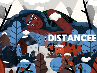 Poetry and distance animation app design iillustration illustration lettering logo web website