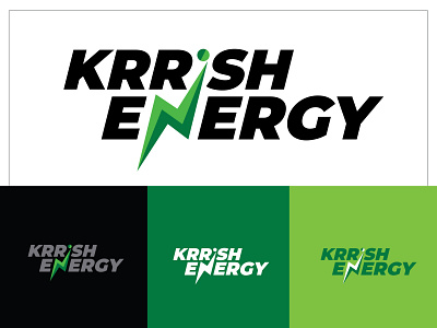 KRRISH ENERGY LOGO CONCEPT branding energy logo green energy green power logo logo cocept