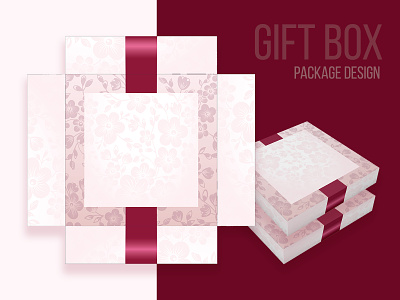 Gift Box Package Design box box design box mockup colorful box colorful package gift box illustration package package design premium box design square box wedding box