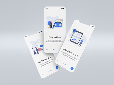 App Onboarding for Real Estate Broking Firm agency app interface broking firm building home deal house sale illustration infeastructure mobile onboarding onboard onboaring real estate sale ui ux