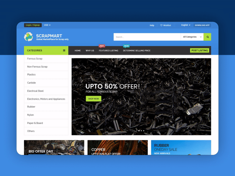 Scrap Marketplace / Trading Website