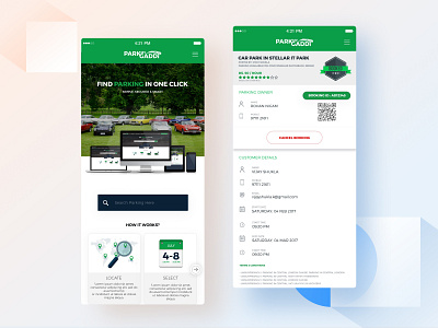 Vehicle Parking Booking Management Portal (Mobile Web)