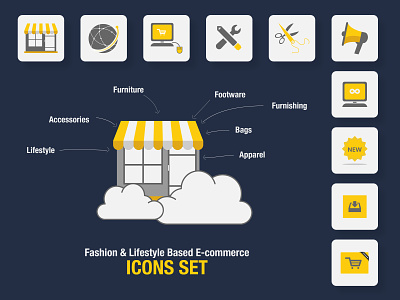 Fashion & Lifestyle E-commerce store Icons Set app icons colorful customise dual color ecommerce estore fashion filled icons icons set illustrations lifestyle online online shopping promotions store ui ux vector vibrant worldwide