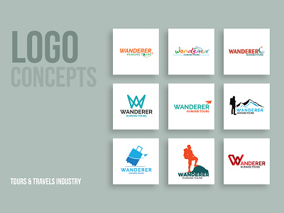 Logos Concept (Tours & Travels Industry) 2d logos logo logo template tours travels typography