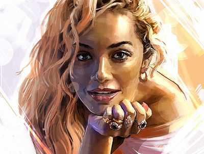 Rita Ora digital painting digitalart illustration portrait portrait painting ritaora