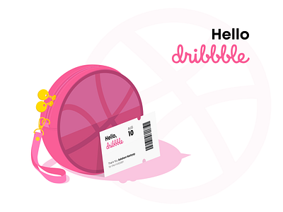 Hello Dribbble design illustration vector