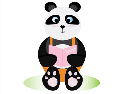 Panda bangalore book design graphic designer illustration panda panda bear panda reading book