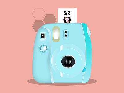 Instax Camera camera design designer flash fujifilm illustration illustrator cc instax polaroid polaroid camera