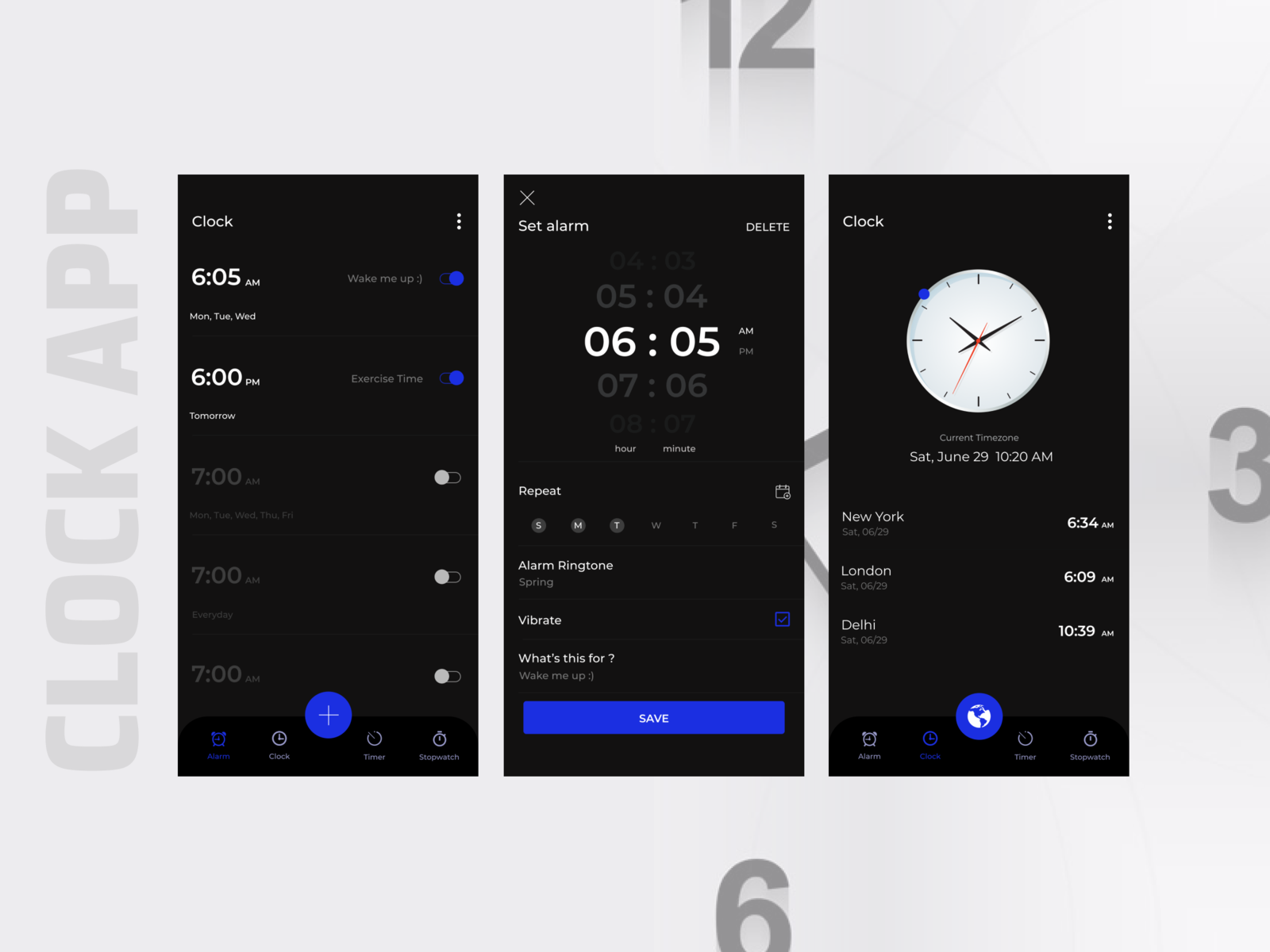 Clock App Challenge by Parul Gupta on Dribbble